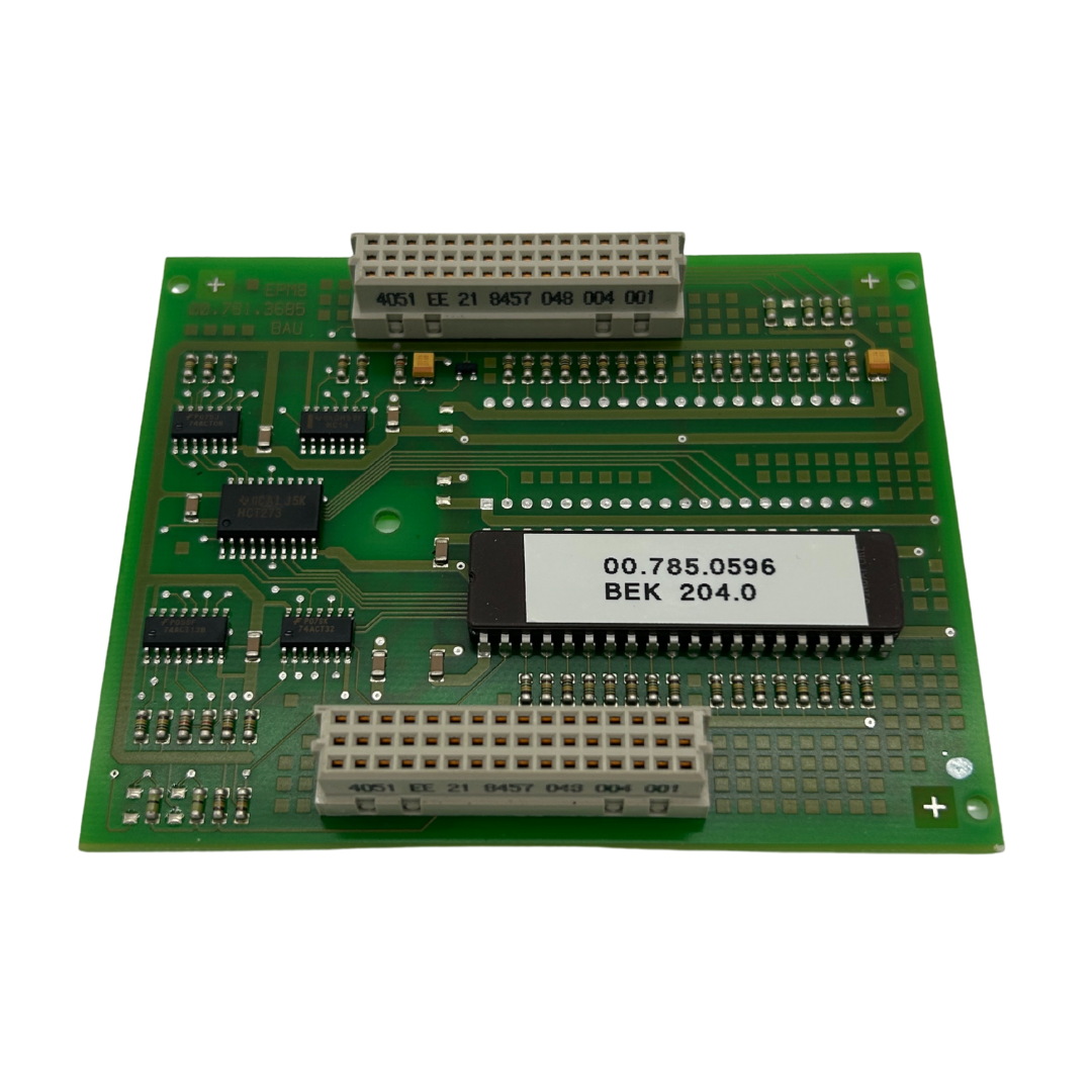 00.785.0596 Placa BEK204.0 para Heidelberg SM52, SM74, SM102, CD102 - Pieza original